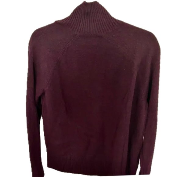 😊Banana Republic Womens Size S Pullover Sweater Turtleneck Purple Recycled NWT - Picture 2 of 9